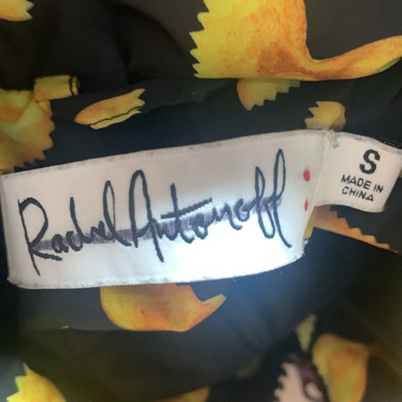 Rachel Antonoff  Parker Pasta Printed Puffer large Black Coat Jacket - Picture 4 of 4